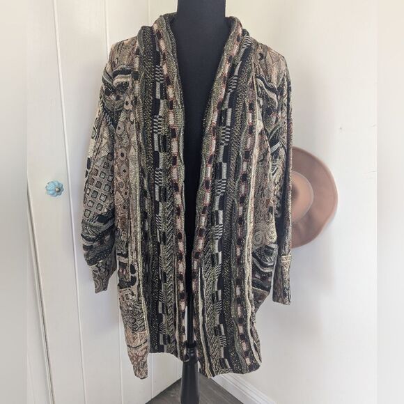 VTG The Icing Sweater Patchwork Metallic Maximalist Rock Boho Whimsigoth Y2K - Picture 1 of 7